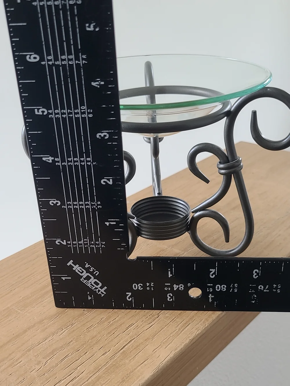 PartyLite Scroll Metal Glass Warmer in Black